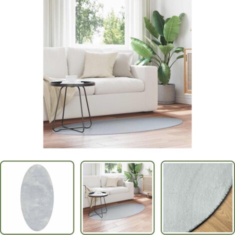 vidaXL Tappeti pieghevoli -  Tappeti per area Ovale HUARTE Grigio 80 x 150 cm