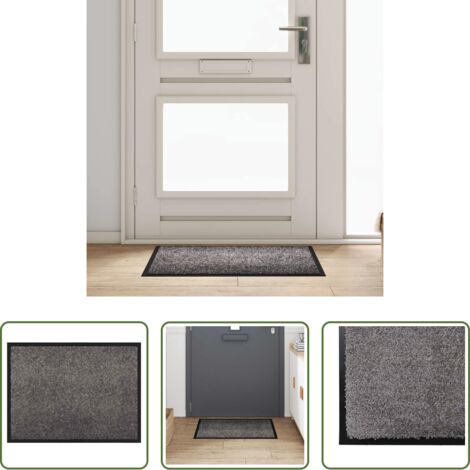 vidaXL Tappetino anti-scivolo -  Tappetino Grigio chiaro 60 x 40 x 1.2 cm Tessuto Teddy