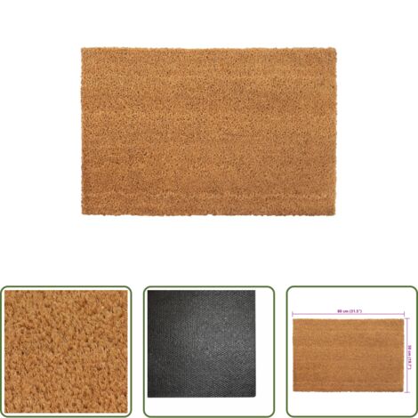 vidaXL Tappetino antipolvere -  Zerbino Naturale 50x80 cm in Fibra di Cocco
