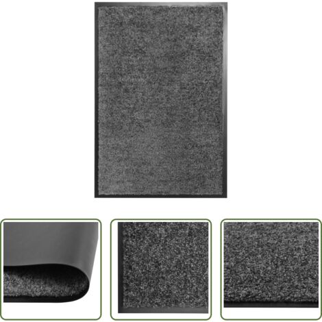 vidaXL Tappetino antiscivolo -  Zerbino Lavabile Antracite 40x60 cm