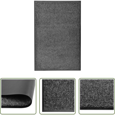 vidaXL Tappetino antiscivolo -  Zerbino Lavabile Antracite 60x90 cm