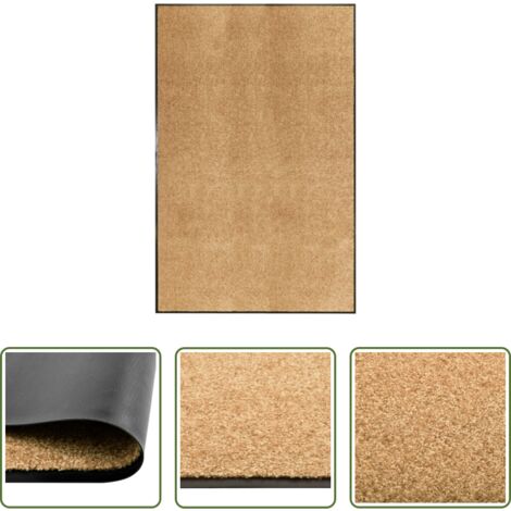 vidaXL Tappetino antiscivolo -  Zerbino Lavabile Crema 120x180 cm