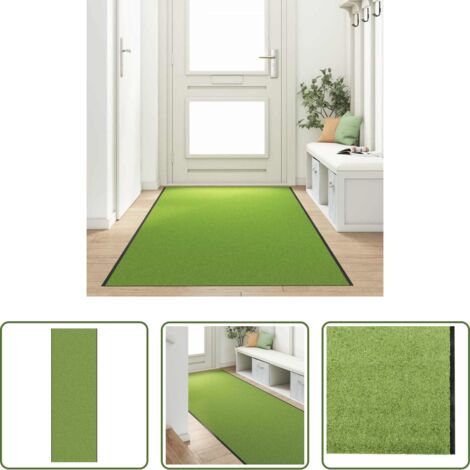 vidaXL Tappetino esterno -  Tappetino Altro Verde e Nero 120 x 350 cm Poliammide e PVC