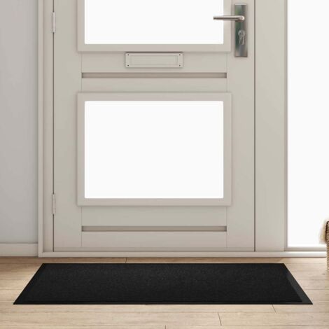 vidaXL Tappetino Nero 60 x 40 x 1.2 cm Tessuto Teddy