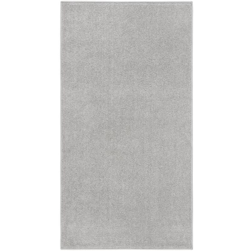 Vidaxl - Tappeto a Pelo Corto 80x150 cm Grigio Chiaro Grigio