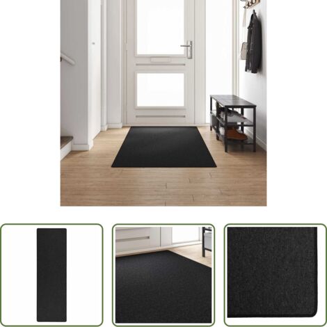 vidaXL Tappeto antiscivolo -  Runner in Moquette Antracite 100 x 300 cm 100% Polipropilene
