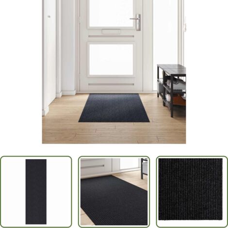 vidaXL Tappeto antiscivolo -  Runner in Moquette Antracite 80 x 250 cm Tessuto