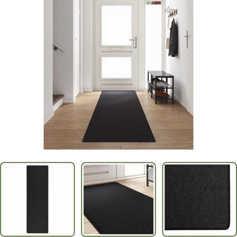 vidaXL Tappeto antiscivolo -  Runner in Moquette Antracite 80 x 500 cm 100% Polipropilene