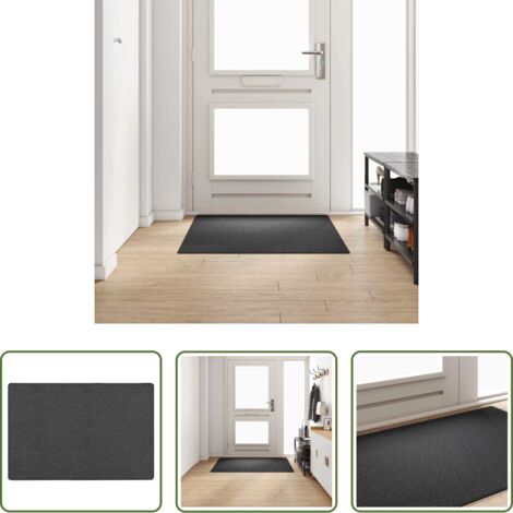 vidaXL Tappeto antiscivolo -  Runner in Moquette Grigio scuro 100 x 150 cm 100% Polipropilene