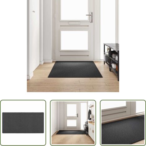 vidaXL Tappeto antiscivolo -  Runner in Moquette Grigio scuro 100 x 200 cm 100% Polipropilene