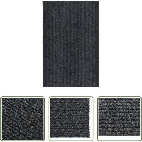 vidaXL Tappeto antiscivolo -  Tappeto Corsia Acchiappa Polvere 100x150 cm Antracite