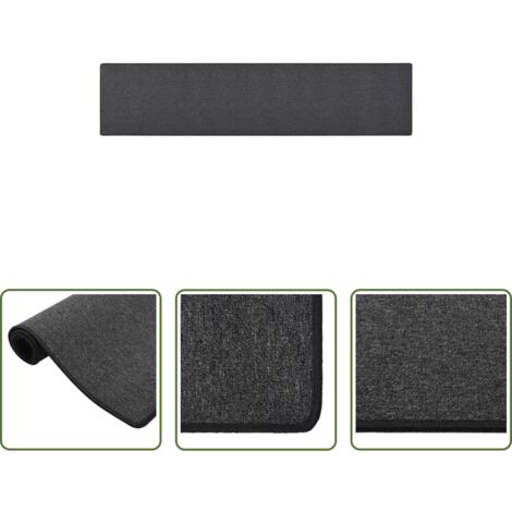 vidaXL Tappeto antiscivolo -  Tappeto Corsia Antracite 80x400 cm