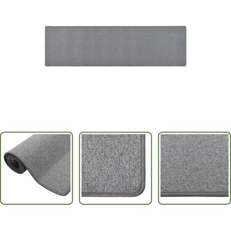 vidaXL Tappeto antiscivolo -  Tappeto Corsia Grigio Scuro 80x300 cm