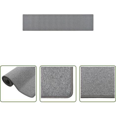 vidaXL Tappeto antiscivolo -  Tappeto Corsia Grigio Scuro 80x400 cm
