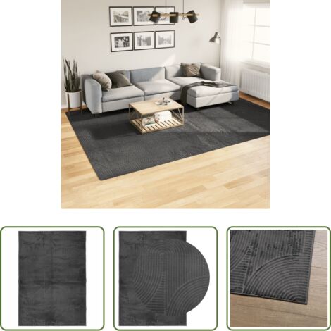 vidaXL Tappeto antiscivolo -  Tappeto IZA a Pelo Corto Aspetto Scandinavo antracite 240x340cm