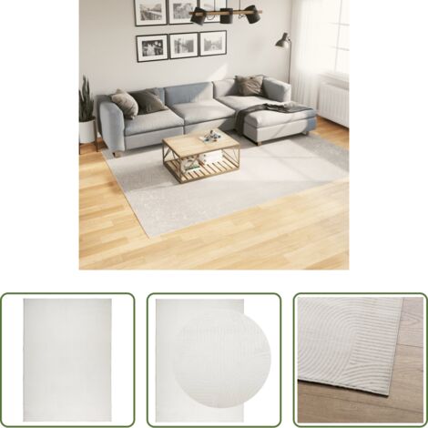 vidaXL Tappeto antiscivolo -  Tappeto IZA a Pelo Corto Aspetto Scandinavo Crema 200x280 cm