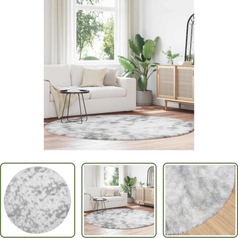 vidaXL Tappeto antiscivolo -  Tappeto Shaggy a Pelo Lungo NAVARRA Grigio Argento 200x200cm