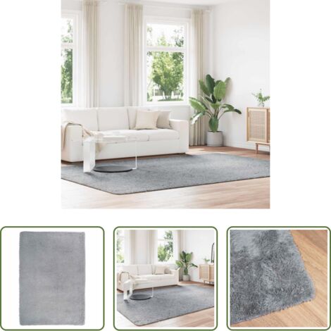vidaXL Tappeto antiscivolo -  Tappeto Shaggy a Pelo Lungo NAVARRA Grigio Chiaro 240x340 cm