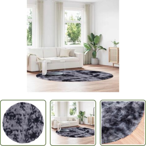 vidaXL Tappeto antiscivolo -  Tappeto Shaggy a Pelo Lungo NAVARRA Grigio Scuro 240x240 cm