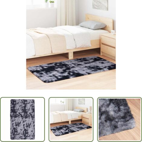 vidaXL Tappeto antiscivolo -  Tappeto Shaggy a Pelo Lungo NAVARRA Grigio Scuro 80x150 cm