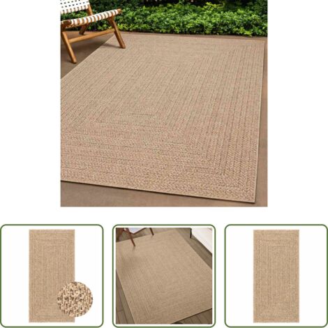 vidaXL Tappeto con effetto juta -  Tappeto ZIZUR 60x110 cm Aspetto Iuta per Interni ed Esterni