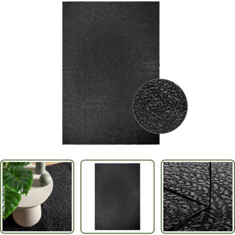 vidaXL Tappeto con effetto juta -  Tappeto ZIZUR Antracite 200x290 cm Aspetto Iuta Interni Esterni