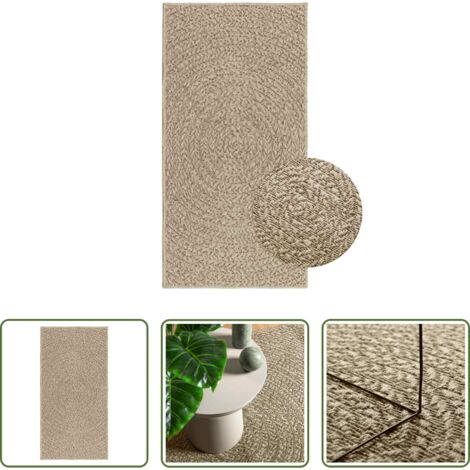 vidaXL Tappeto da balcone -  Tappeto ZIZUR Beige 60x110 cm Aspetto Iuta Interni ed Esterni