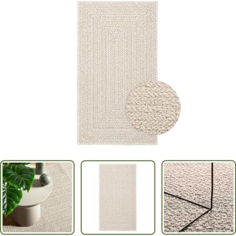 vidaXL Tappeto da balcone -  Tappeto ZIZUR Crema 60x110 cm Aspetto Iuta Interni ed Esterni