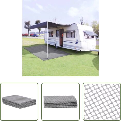 vidaXL Tappeto da campeggio -  Tappeto da Tenda 300x600 cm Grigio Chiaro