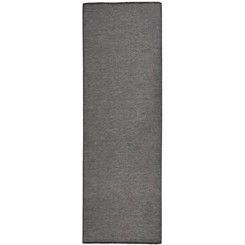 Tappeto da Esterni a Tessitura Piatta 80x250 cm Grigio vidaXL 380222