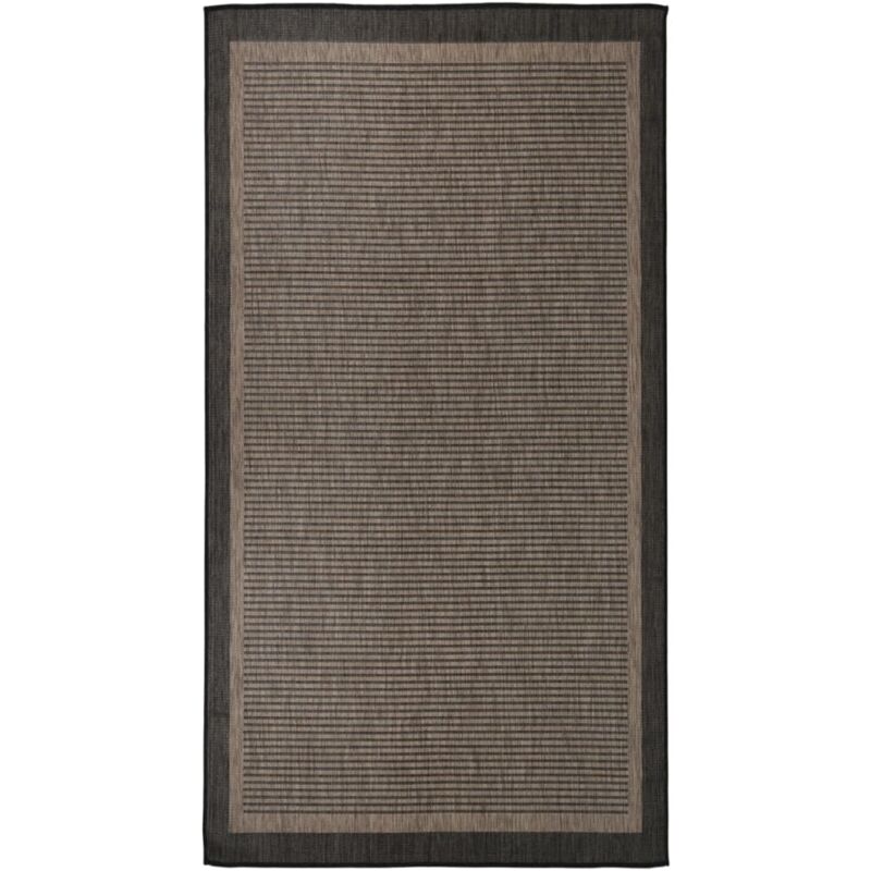 Vidaxl - Tappeto da Esterni a Tessitura Piatta 80x150 cm Marrone Scuro 26085