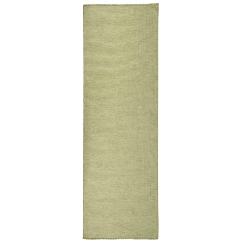 Tappeto da Esterni a Tessitura Piatta 80x250 cm Verde vidaXL34358