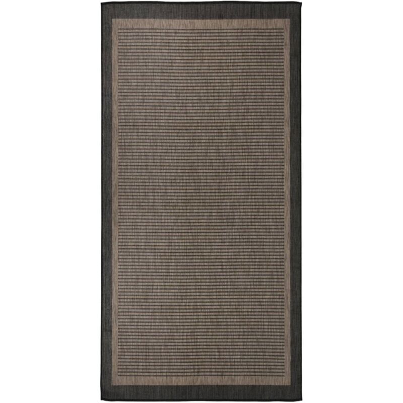 Vidaxl - Tappeto da Esterni a Tessitura Piatta 100x200 cm Marrone Scuro 835240