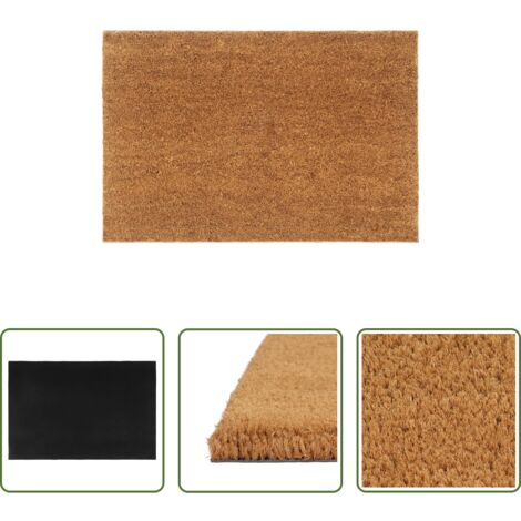 vidaXL Tappeto da ingresso -  Zerbino Naturale 60x90 cm Fibra di Cocco