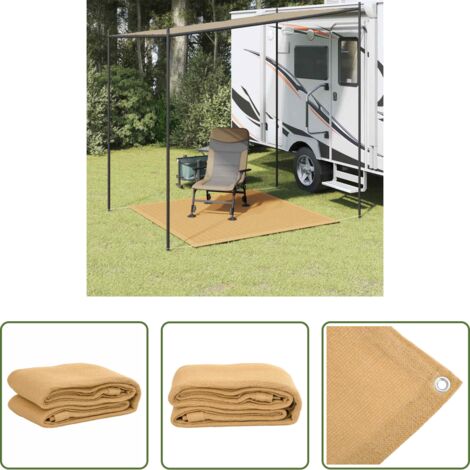 vidaXL Tappeto da patio -  Tappeto da Tenda Sabbia 200x200 cm HDPE