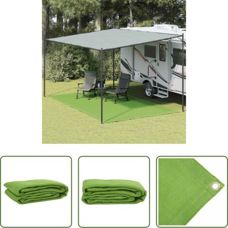 vidaXL Tappeto da patio -  Tappeto da Tenda Verde Chiaro 300x500 cm HDPE