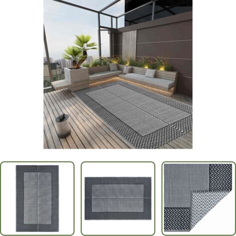 vidaXL Tappeto da terrazza -  Tappeto da Esterni ARAKIL Grigio 160x230 cm in PP