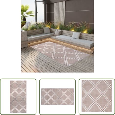 vidaXL Tappeto da terrazza -  Tappeto da Esterni ARAKIL Marrone 120x180 cm in PP