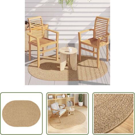 vidaXL Tappeto esterno -  Tappeto ZIZUR Marrone 170 x 120 cm Polipropilene