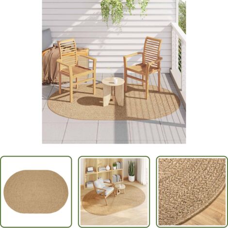 vidaXL Tappeto esterno -  Tappeto ZIZUR Marrone 230 x 160 cm Polipropilene