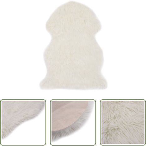 vidaXL Tappeto in pelliccia di pecora -  Tappeto in Similpelle di Pecora 60x90 cm Bianco