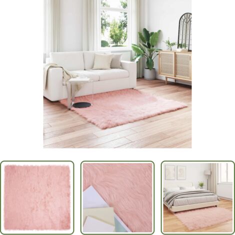 vidaXL Tappeto in poliestere -  Tappeto Pecora Tafalla Rosa 160 x 160 cm Poliestere