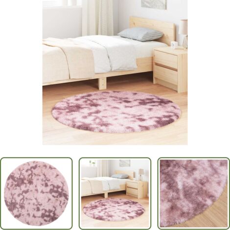 vidaXL Tappeto in poliestere -  Tappeto Shaggy a Pelo Lungo NAVARRA Rosa Antico 120x120cm