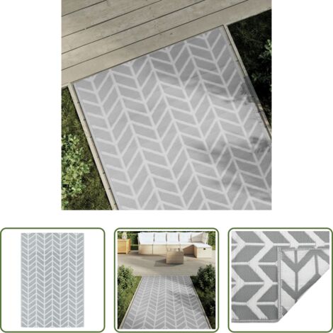 vidaXL Tappeto in polipropilene -  Tappeto da Esterni ARAKIL Grigio 120x180 cm in PP