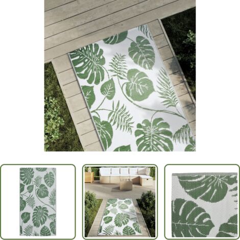 vidaXL Tappeto in polipropilene -  Tappeto da Esterno ARAKIL Verde 80x150 cm in PP