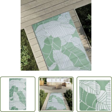 vidaXL Tappeto in polipropilene -  Tappeto da Esterno ARAKIL Verde 80x150 cm in PP
