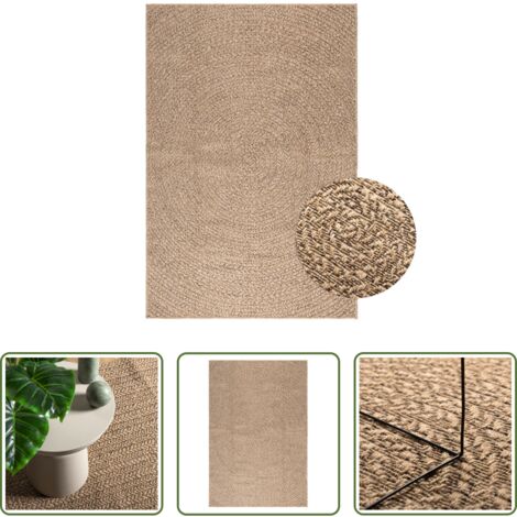 vidaXL Tappeto in PP -  Tappeto ZIZUR 120x170 cm Aspetto Iuta per Interni ed Esterni