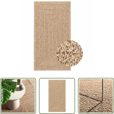 vidaXL Tappeto in PP -  Tappeto ZIZUR 80x150 cm Aspetto Iuta per Interni ed Esterni