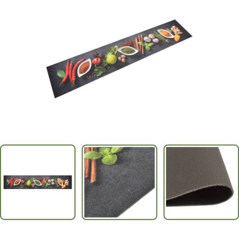 vidaXL Tappeto in velluto -  Tappeto da Cucina Lavabile Spezie 60x300 cm Velluto