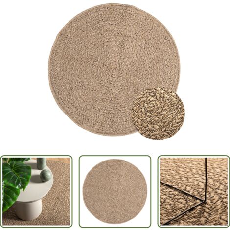 vidaXL Tappeto juta -  Tappeto ZIZUR 90 cm Aspetto Iuta per Interni ed Esterni